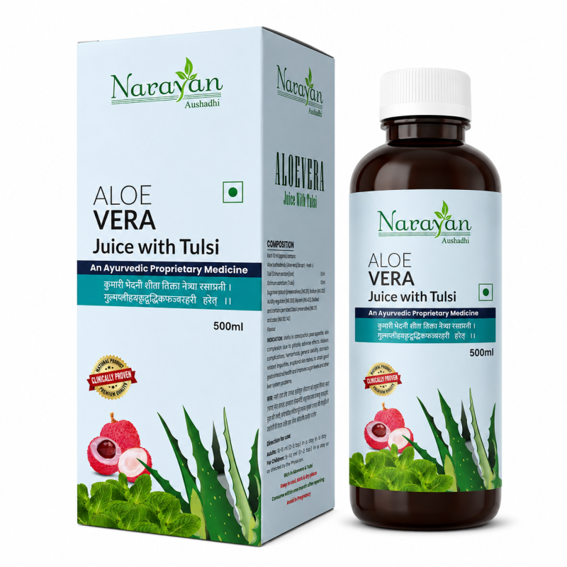 Aloevera Ras with Tulsi – 500 ml | Supports Digestion & Detoxification and Overall Wellness