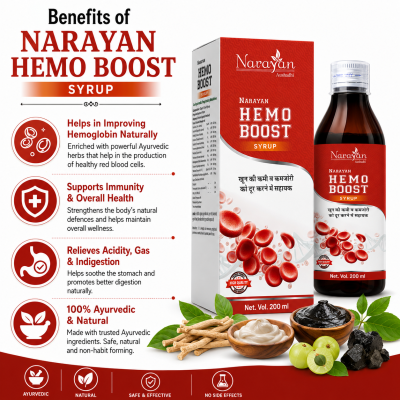 Hemo Boost Syrup (iron Tonic) Supports Healthy Hemoglobin Levels and Energy