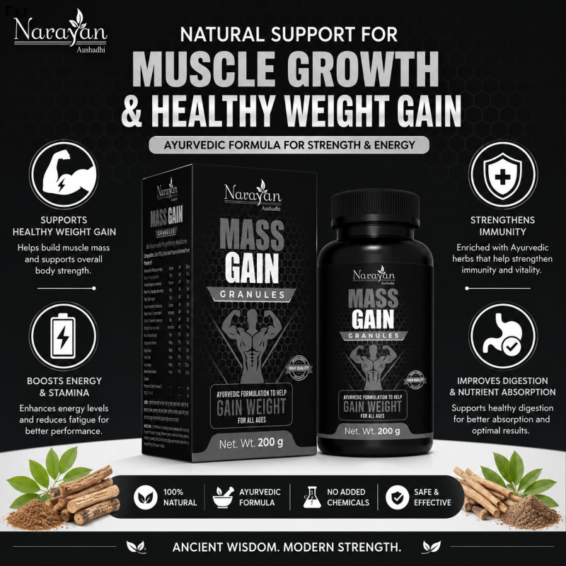 Mass Gain Granules Supports Healthy Weight Nourishment and Physical Strength.