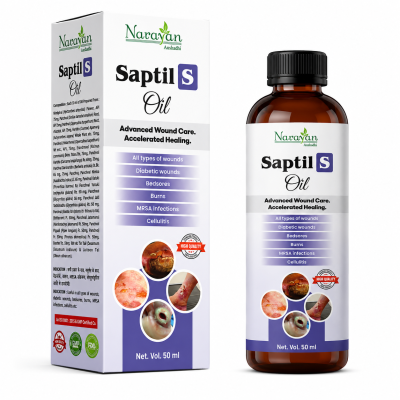 Saptil S Oil Supports Wound Care and Helps Soothe Skin Irritation Naturally.