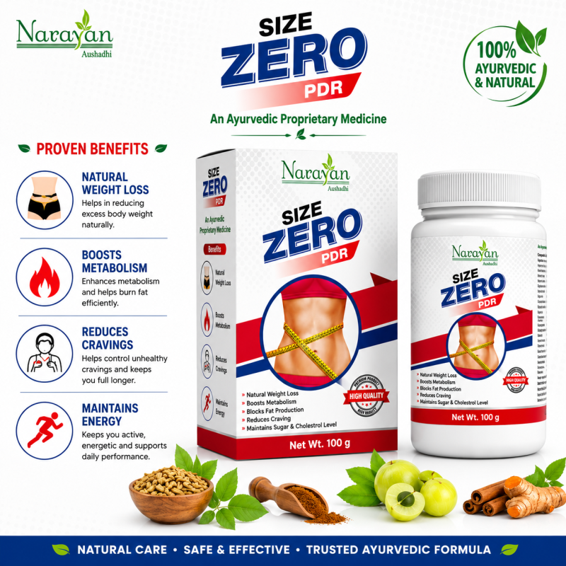 Size Zero Powder Supports Weight Management and Healthy Metabolism Naturally.